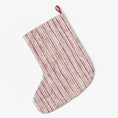 Roze Rood Witte Strepen Kerstmis Grote Kerstsok (Achterkant (Hangend))