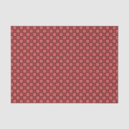 Roze Rood Zwart Checkerboard Patroon Tissuepapier
