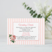  roze roodbruidskaart informatiekaartje (Staand voorkant)