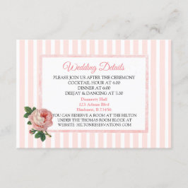 roze roodbruidskaart informatiekaartje