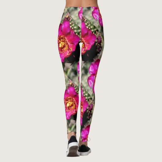 roze roodbruin leggings (Achterkant)