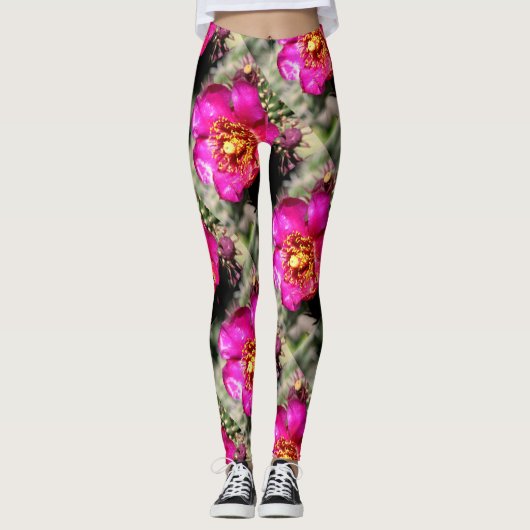 roze roodbruin leggings (Voorkant)
