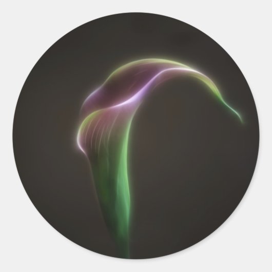 Roze roodbruine lib ronde sticker (Voorkant)