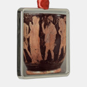 Roze roodroos metalen ornament (Rechts)