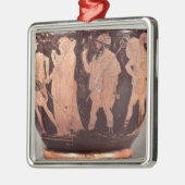 Roze roodroos metalen ornament (Links)