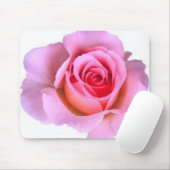 roze roodroos mousepad muismat (Met muis)