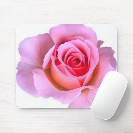roze roodroos mousepad muismat (Met muis)