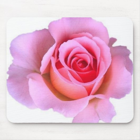 roze roodroos mousepad muismat (Voorkant)
