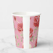 Roze roodroos papieren bekers (Links)
