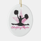 Roze roodrotsrots T-shirts en cadeautjes Keramisch Ornament (Rechts)