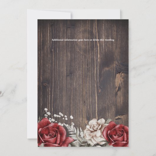 Roze roodroze papaver kaart (Achterkant)