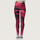 Roze roodroze petalen leggings (Voorkant)