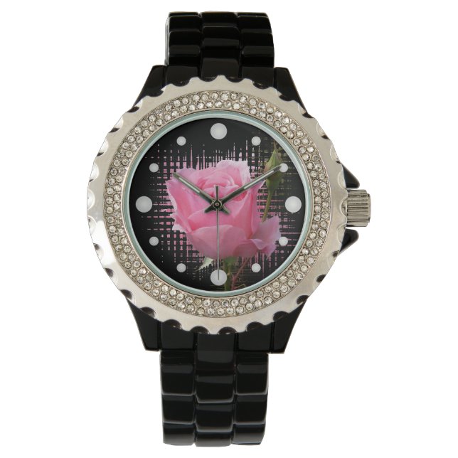 roze roodvlek horloge (Voorkant)