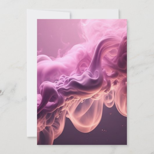  Roze Rook Bachelorette Party Kaart (Achterkant)