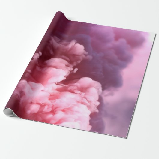 Roze rook cadeaupapier (Uitgerold)