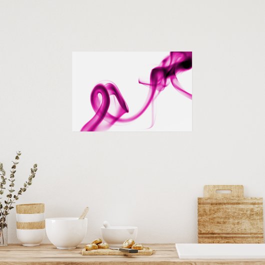 Roze rook poster (Keuken)