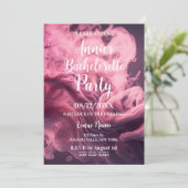 Roze rook vrijgezellenfeest kaart (Staand voorkant)