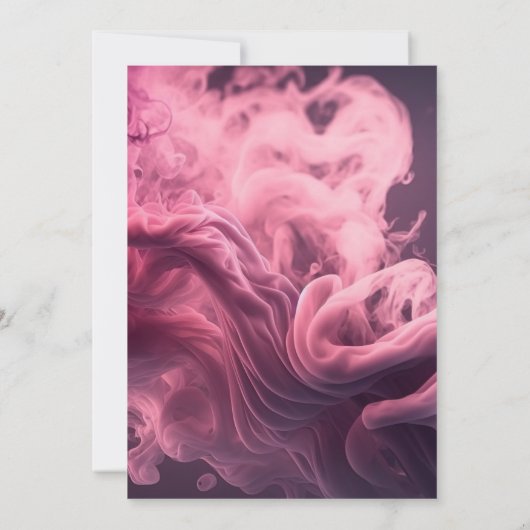 Roze rook vrijgezellenfeest kaart (Achterkant)