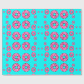 Roze roomdonuts cadeaupapier (Vlak)