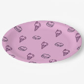 Roze roomijs & cake Papier Bord (Gekanteld)