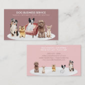 Roze roomvormer Hogs Wandelstoeltje Sitting Pet Visitekaartje (Voorkant / Achterkant)