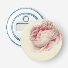 Roze Roos (1792) – Tijdloze  botanische kunst Button Flesopener