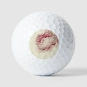 Roze Roos (1792) – Tijdloze  botanische kunst Golfballen (Voorkant)