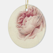 Roze Roos (1792) – Tijdloze  botanische kunst Keramisch Ornament (Links)