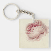 Roze Roos (1792) – Tijdloze  botanische kunst Sleutelhanger (voorkant)