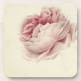 Roze Roos (1792) – Timeless Vintage Botanische Kun Bier Onderzetter