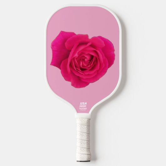 Roze Roos #4 Pickleball Paddle (Voorkant)