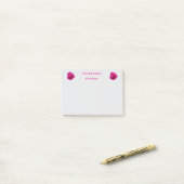 Roze Roos #5 Post-it® Notes (Op bureau)