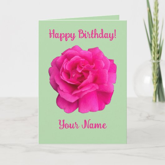 Roze Roos #6 Kaart (Voorkant)