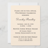 Roze Roos 75e Verjaardagsviering 2 Kaart (Achterkant)