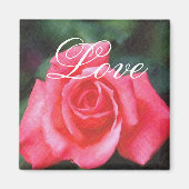 roze roos aangepaste liefde magneet (Voorkant)