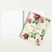 roze roos aangepaste naam ongedateerd planner (Display)