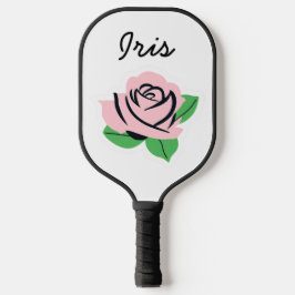 Roze Roos Aanpasbare Naam Pickleball Paddle