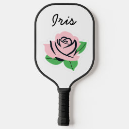 Roze Roos Aanpasbare Naam Pickleball Paddle
