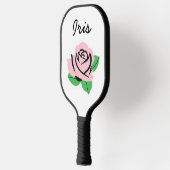 Roze Roos Aanpasbare Naam Pickleball Paddle (Links)