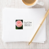 Roze roos adresetiketten etiket (Insitu)