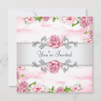 Roze Roos All Occasion Feest Kaart