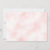 Roze roos baby meisje foto doop kaart (Achterkant)