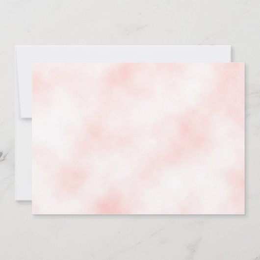 Roze roos baby meisje foto Toewijding Kaart (Achterkant)