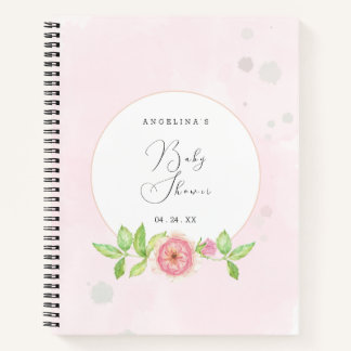 Roze Roos Baby Shower Cadeau Lijst Notitieboek