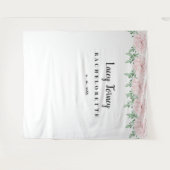 Roze Roos Bachelorette Feest Foto Achtergrond Wandkleed (Voorkant (horizontaal))