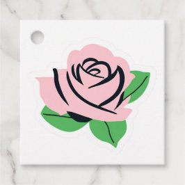 Roze Roos Bedankjes Labels