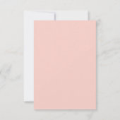 Roze Roos Bedankkaart Blush Kaart (Achterkant)