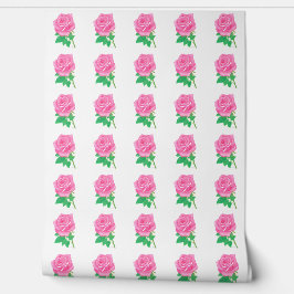 Roze Roos  Behang