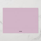 Roze Roos Betoverd Bos Folie Kerstkaart Folie Feestdagenkaart (Achterkant)