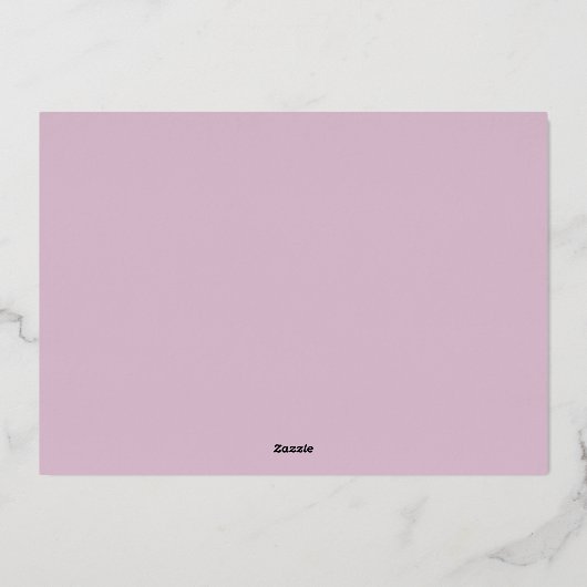 Roze Roos Betoverd Bos Folie Kerstkaart Folie Feestdagenkaart (Achterkant)